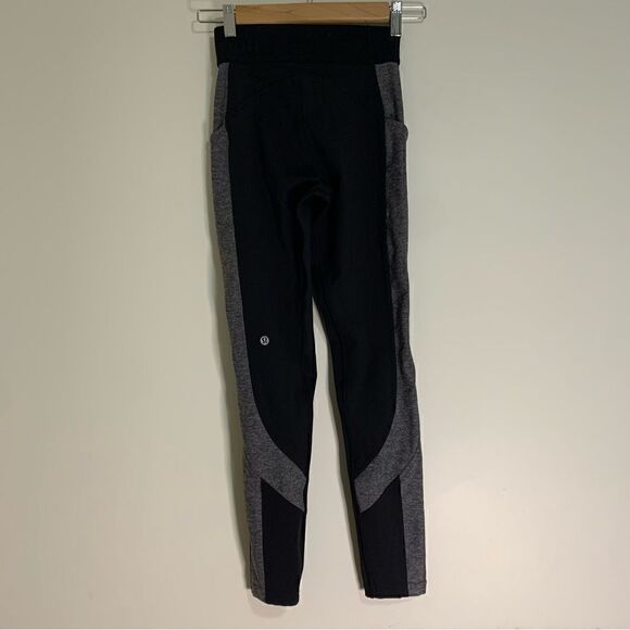 Lululemon Luxtreme High Rise Box It Out Tight Black & Heathered Gray | Women's 4 - Picture 2 of 4